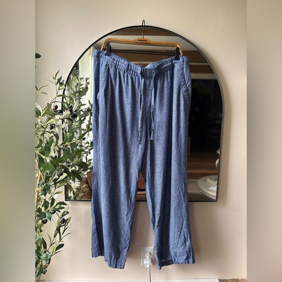OLD NAVY | high waisted wide leg linen blend pants | size xl - Picture 2 of 4